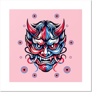 Oni mask Posters and Art